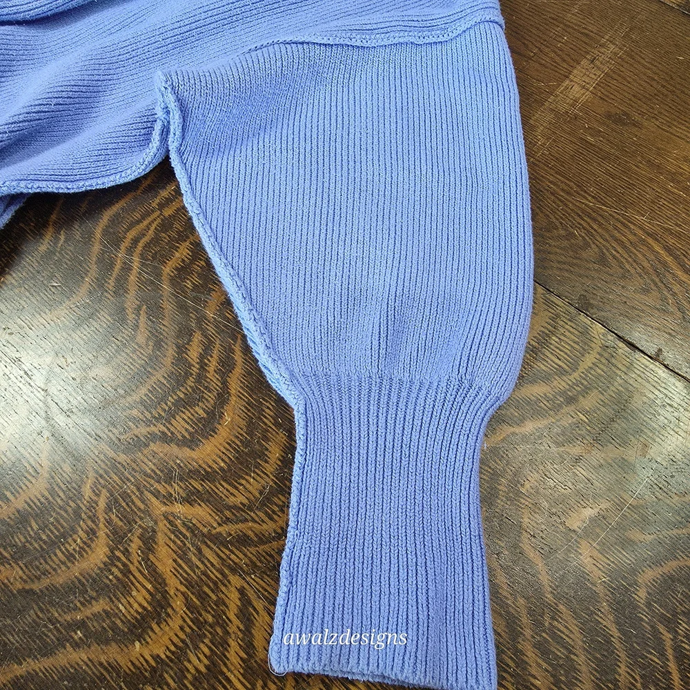 Free People Oversized Bohemian Easy Street Tunic Light Blue Crew Neck Sweater - Picture 7 of 11